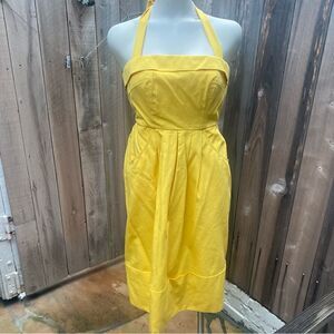 Anthropologie Hitherto yellow midi dress size 0